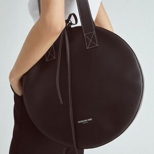 Orseund Iris Leather Circle Tote Bag